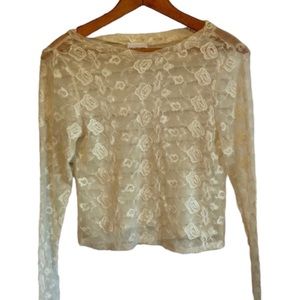 LA Hearts Lace Crop Top Sz XS